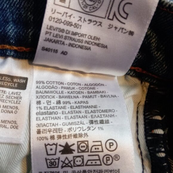 Levi Strauss & Co 505C patched distressed Jeans sz 26 x 32 - Picture 10 of 14